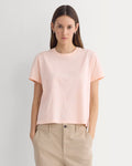 The Box-Cut Tee in Essential Cotton | Pale Peach | No Pocket