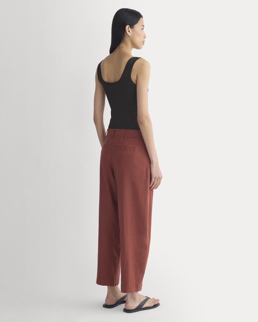 The Everywhere Pant in Stretch Linen | Henna Red