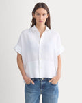 The Boxy Shirt in Linen | White