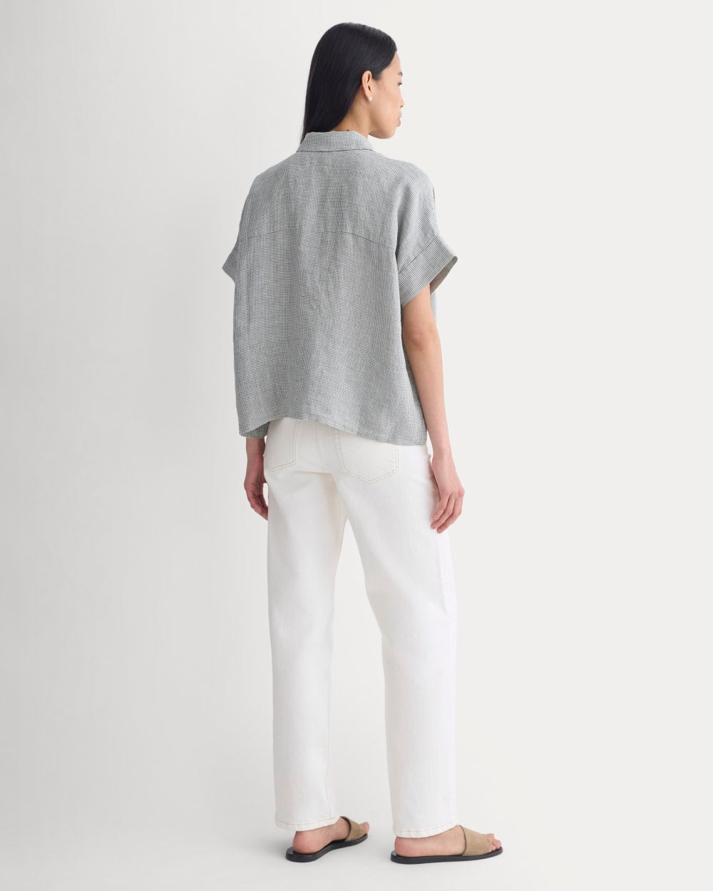 The Boxy Shirt in Linen | Agave Green