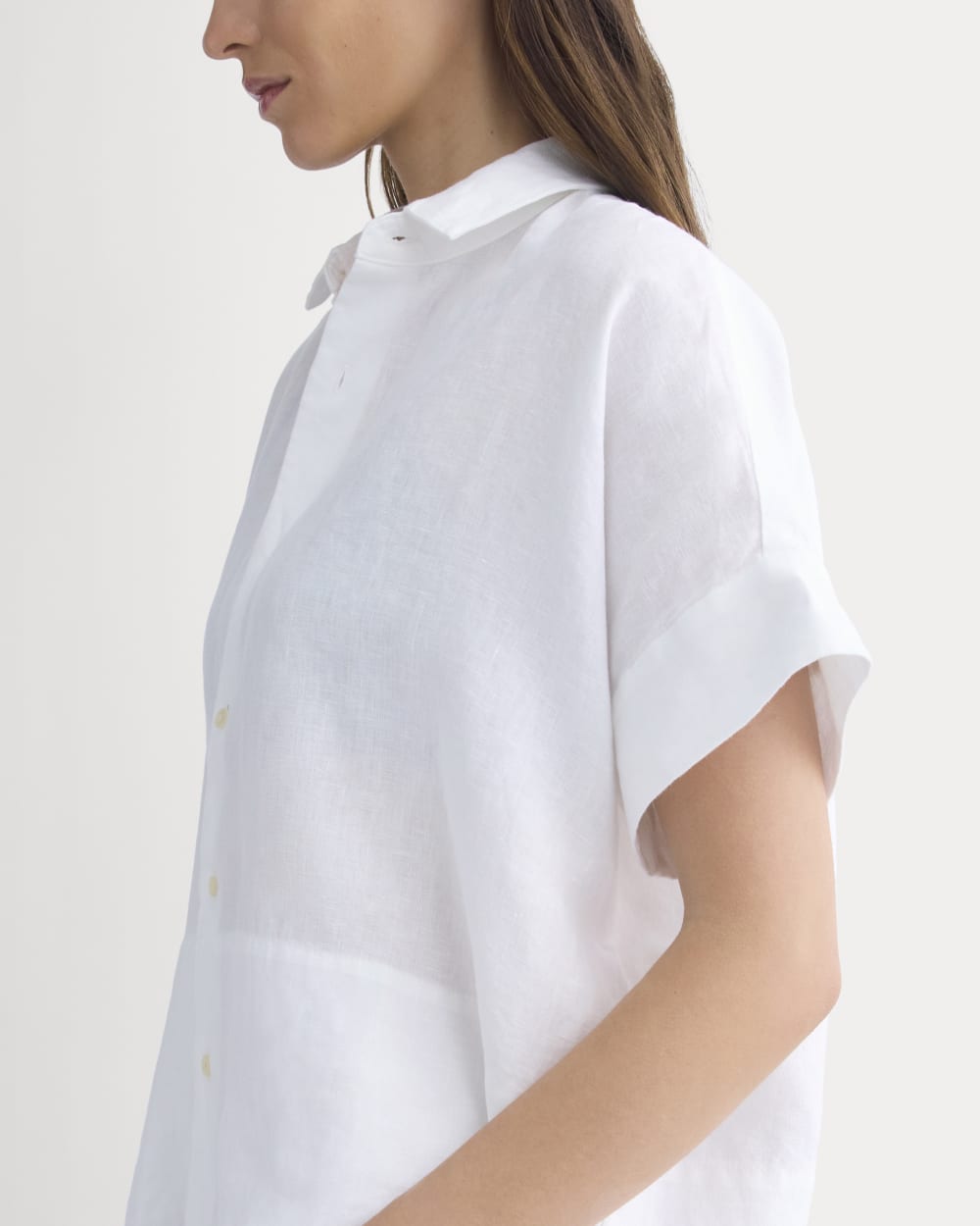 The Boxy Shirt in Linen | White
