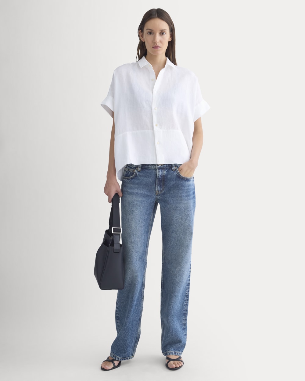 The Boxy Shirt in Linen | White