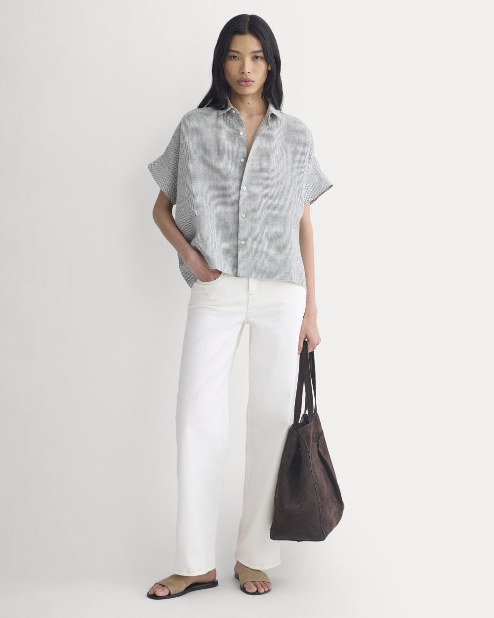 The Boxy Shirt in Linen | Agave Green