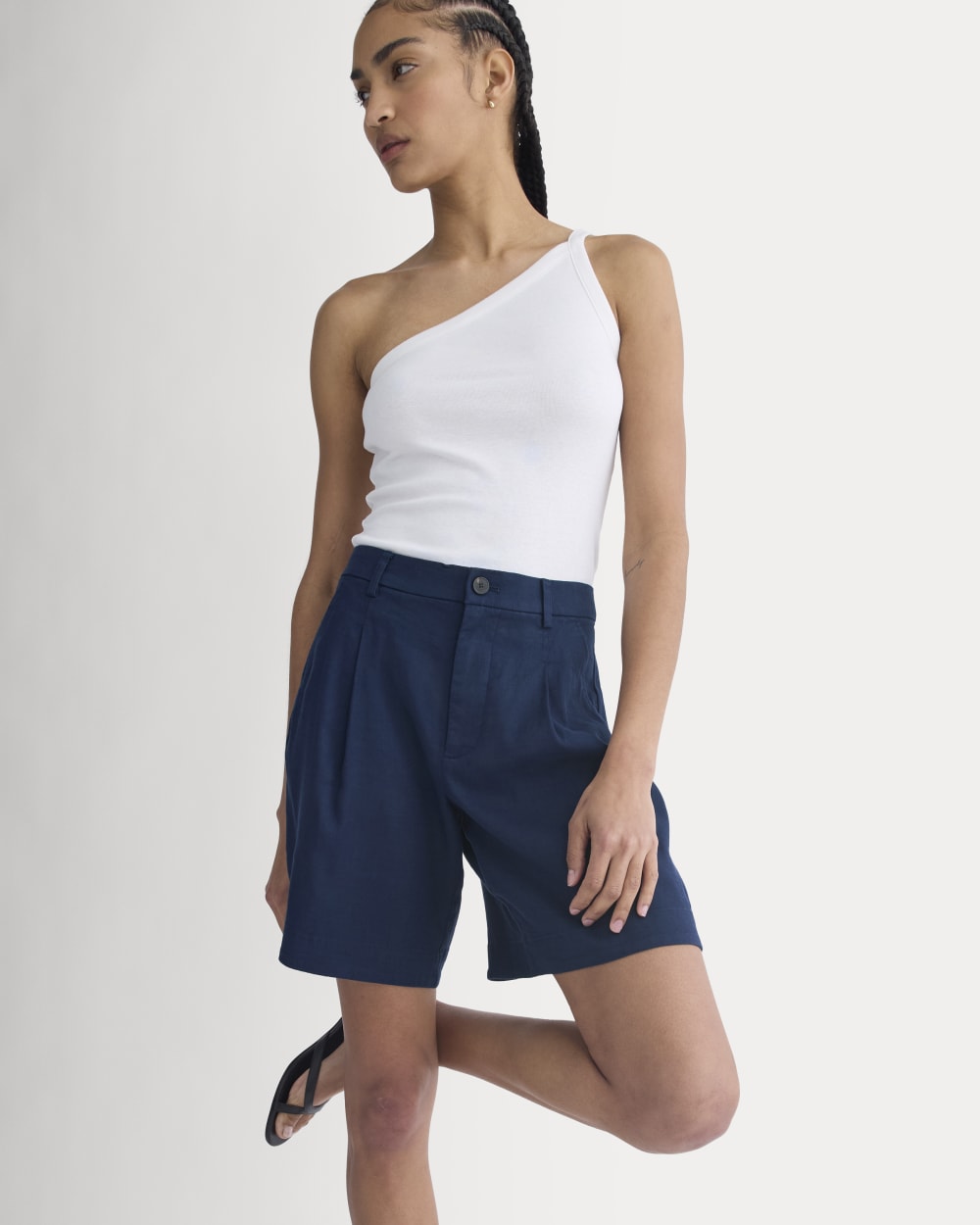 Tailored A-Line Short | Navy