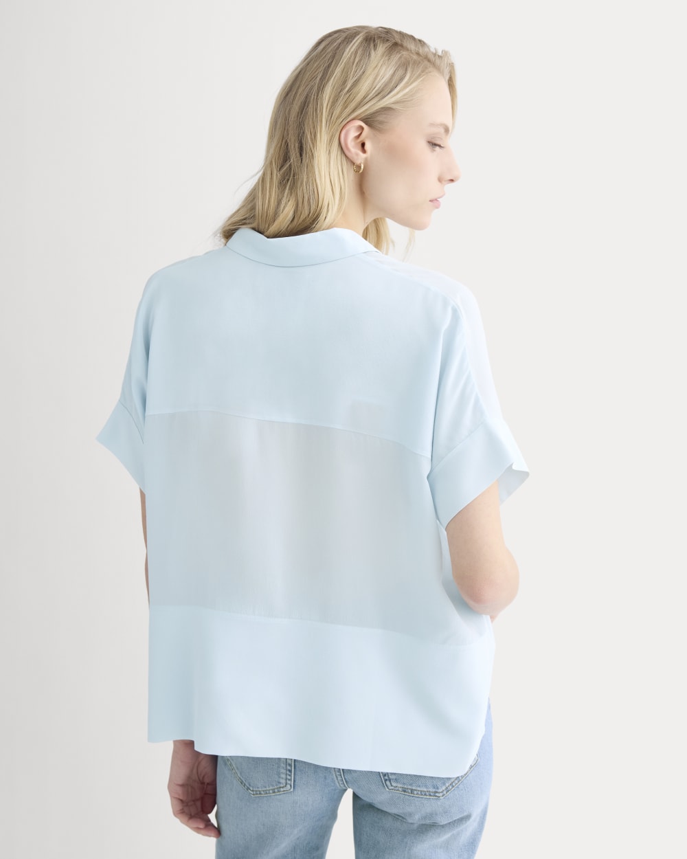 The Boxy Shirt in Washable Silk | Skywriting