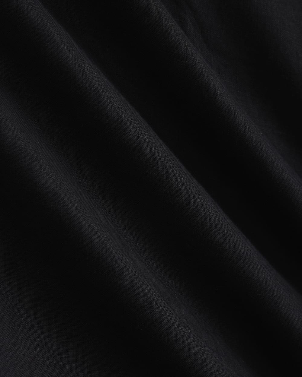 Mini Popover Shirtdress in Linen | Black